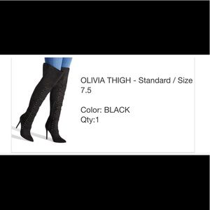 Olivia Thigh High Corset Boots - Heels